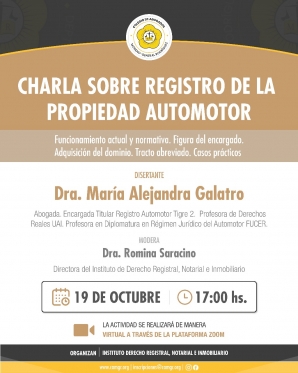 CHARLA SOBRE REGISTRO DE LA PROPIEDAD AUTOMOTOR